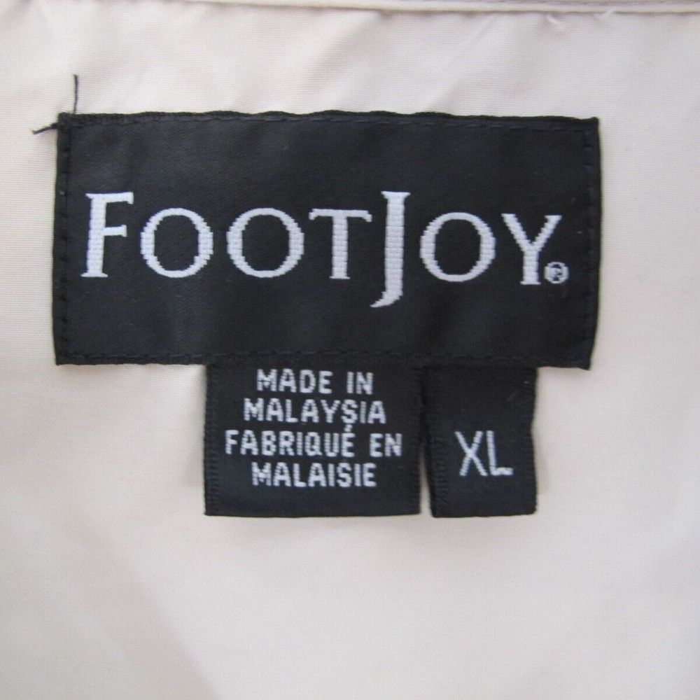 Footjoy Windbreaker Short Sleeve V-Neck Pullover Men's XL Beige‎ - Picture 3 of 8